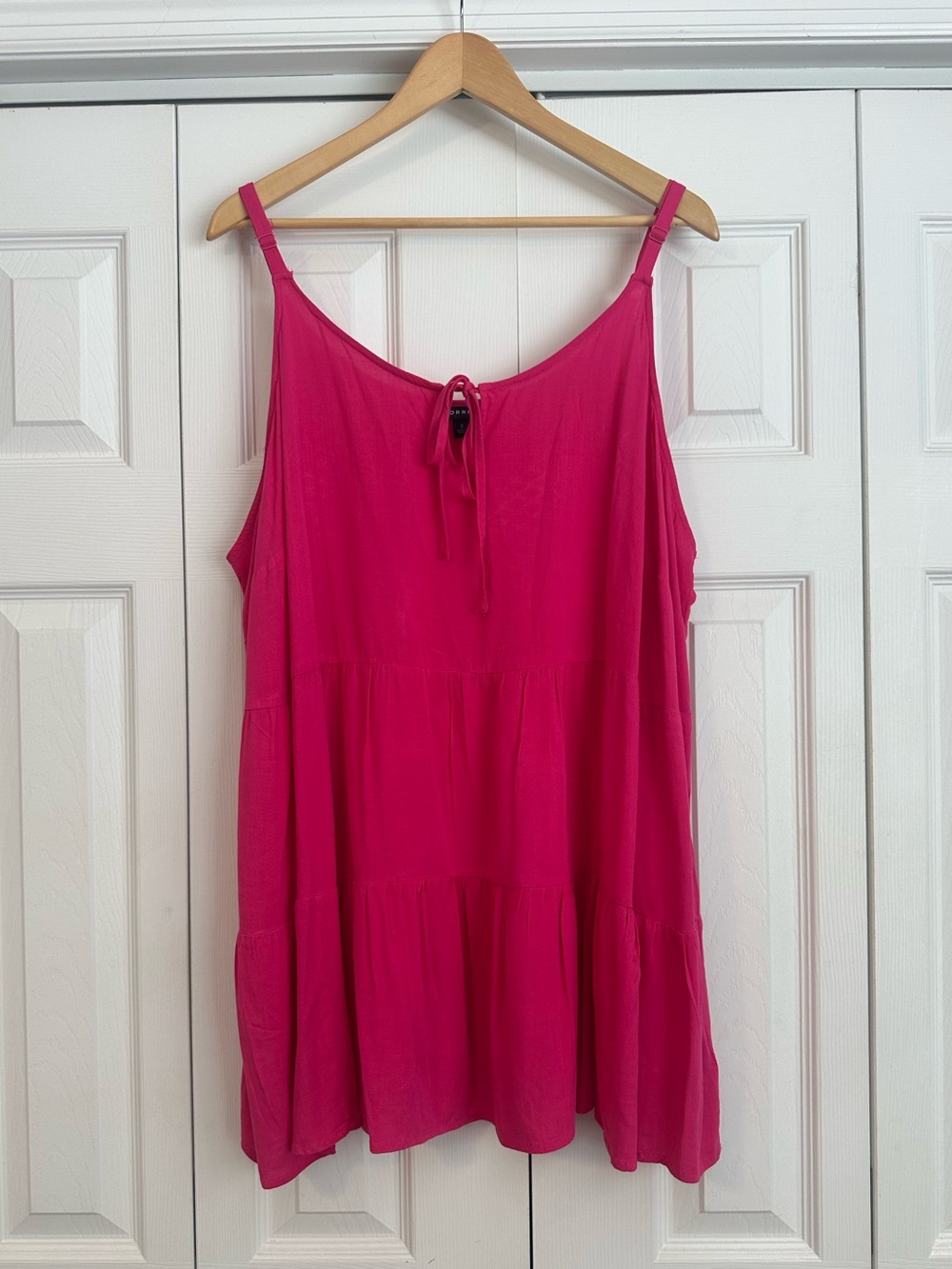 Torrid Pink Women's Tiered Spaghetti Strap Tank Top, size 3 (3x)